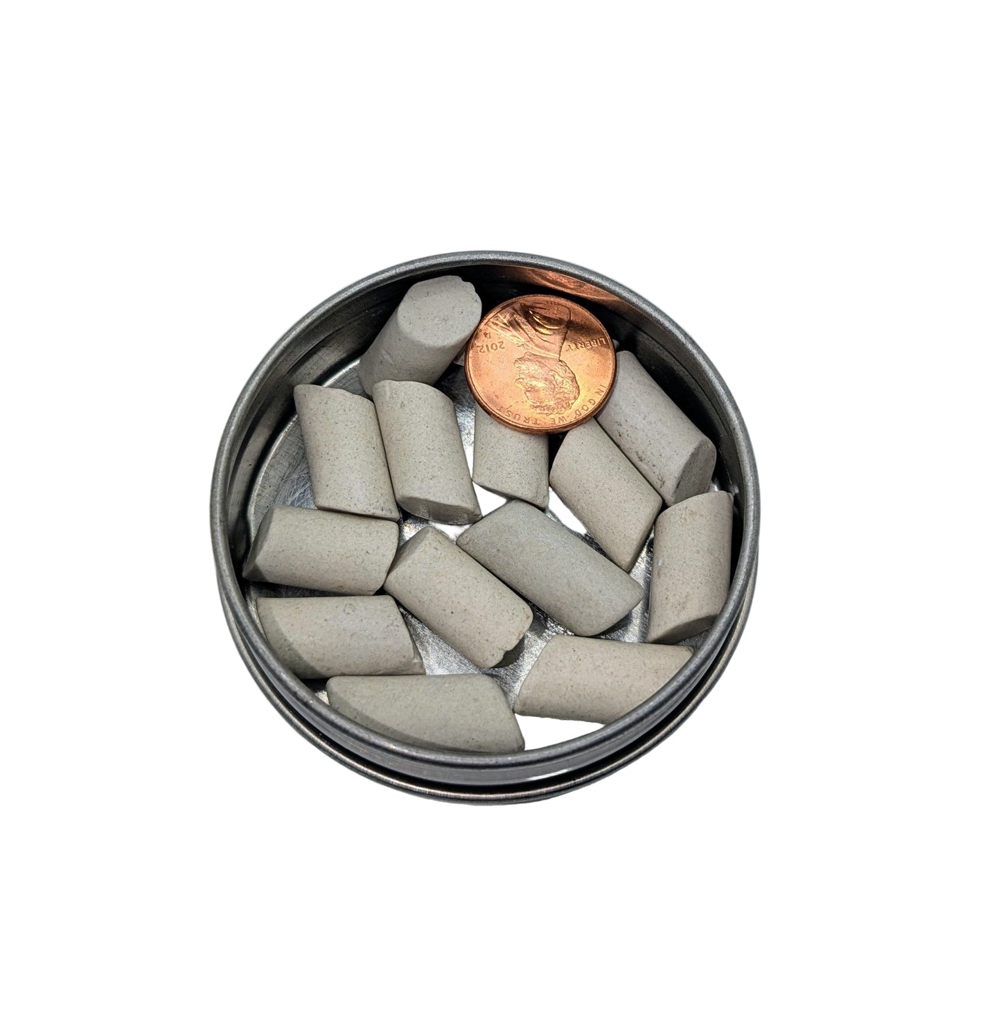 Angle Cut Cylinder 3/8 X 5/8 Porcelain Ceramic Media, 50 lb Box