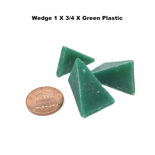 Partial - Plastic Wedge 11/2 x 1 Green Plastic Media, 18 lbs