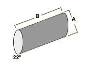Partial - Ceramic Angle Cut Cylinder 5/8 x 11/8 M - 15 lbs