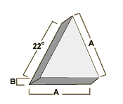 Angle Cut Triangle 1 1/8 x 3/8 SF Ceramic Media, 50 lbs