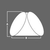 Cylindrical Wedge 1 1/2 X 1 1/2 SF Ceramic Media, 50 lbs