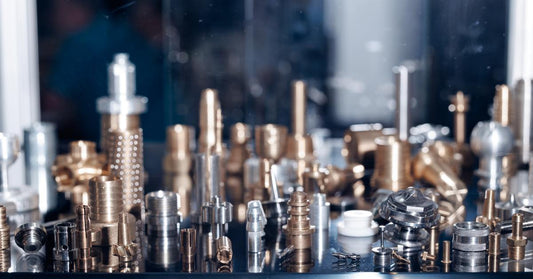 A massive collection of metal parts made from different materials. The metal parts come in different shapes and sizes.