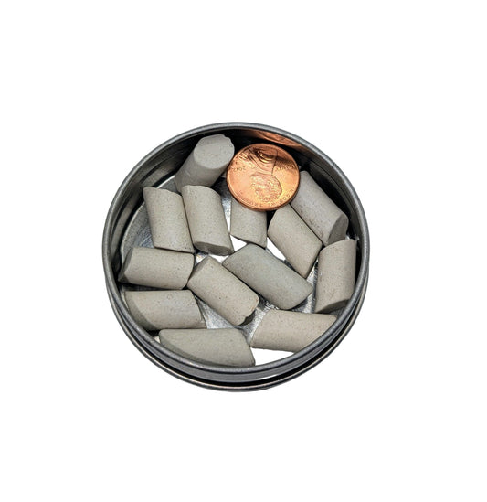 Angle Cut Cylinder 3/8 X 5/8 Porcelain Ceramic Media, 50 lb Box