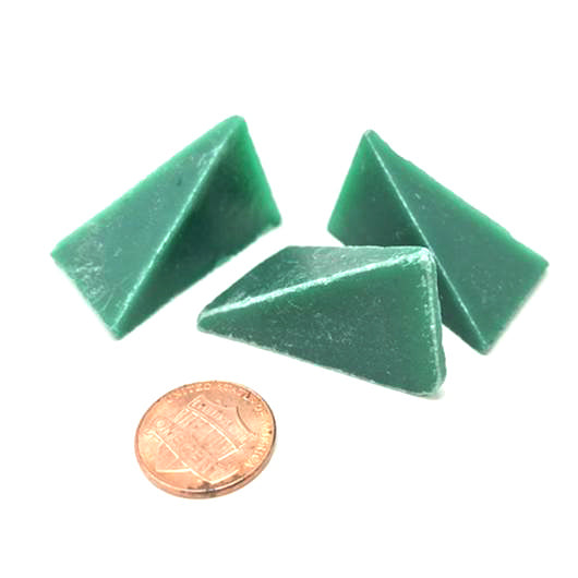 Wedge 1 1/2 X 1 X Green Plastic Media, 50 lbs