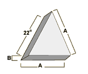 Angle Cut Triangle 7/8 X 7/8 SF Ceramic Media, 50 lbs