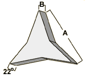 Angle Cut Tristar 7/8 X 3/8 SF Ceramic Media, 50 lbs